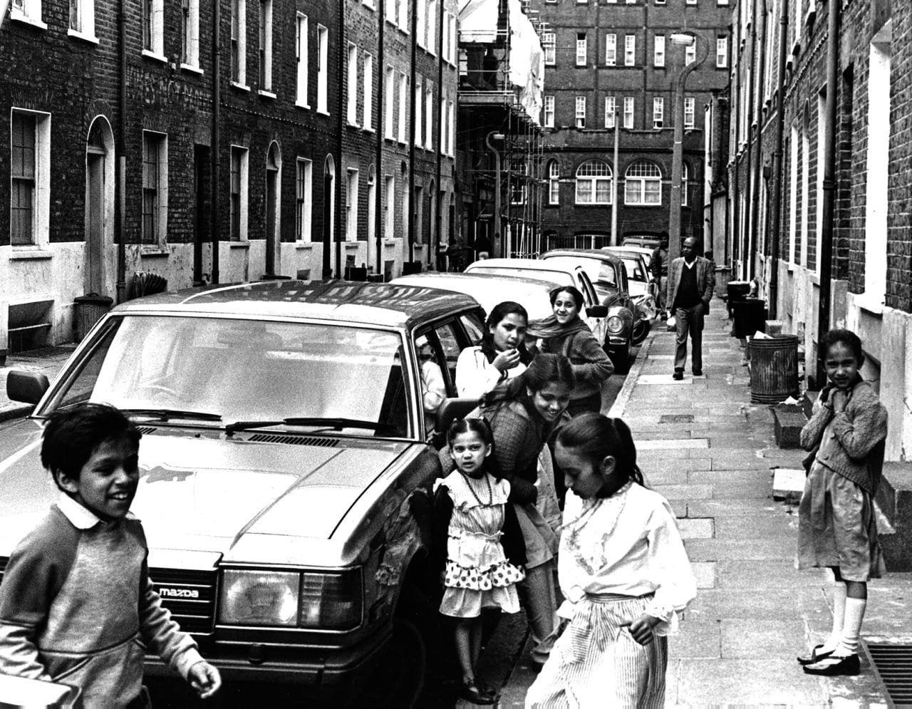 Parfett Street, Whitechapel — typical of the streets where Bengali families occupied derelict housing