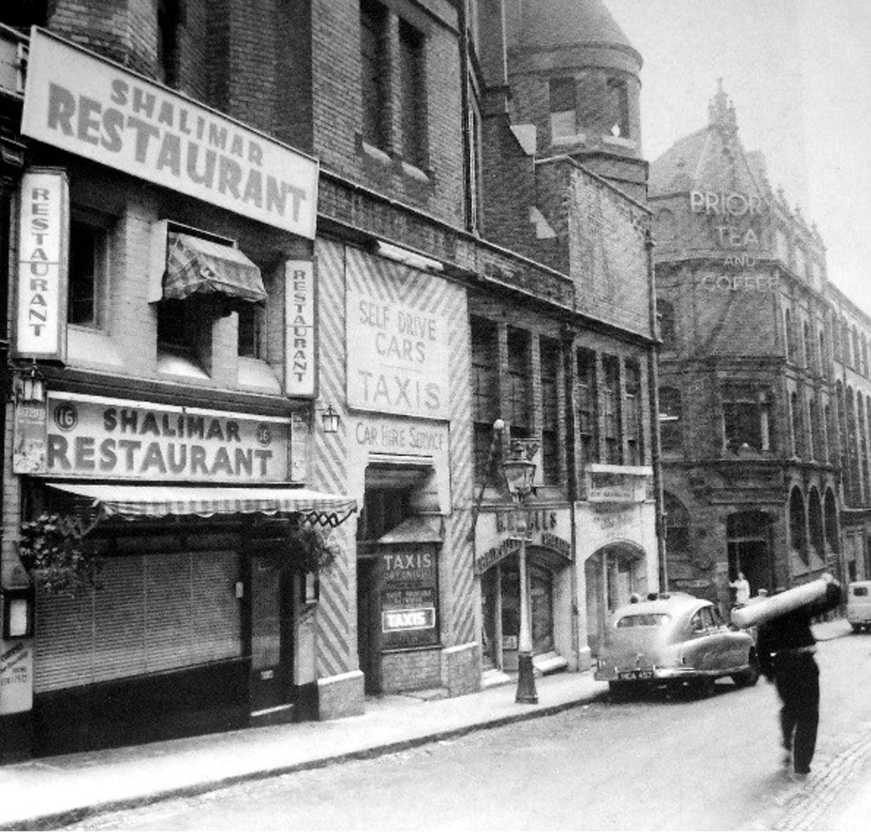 Shalimar in the city centre, 1955, from the earliest generation of Birmingham curry houses.